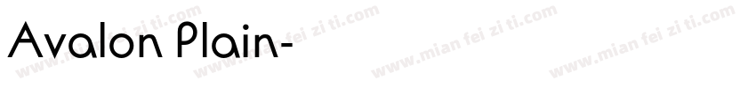 Avalon Plain字体转换